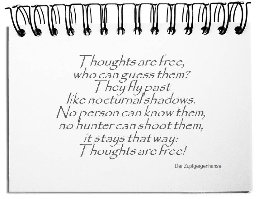 Thoughts are free